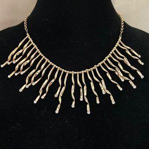 💖 Gold Abstract Necklace 17 Inches Long /N151